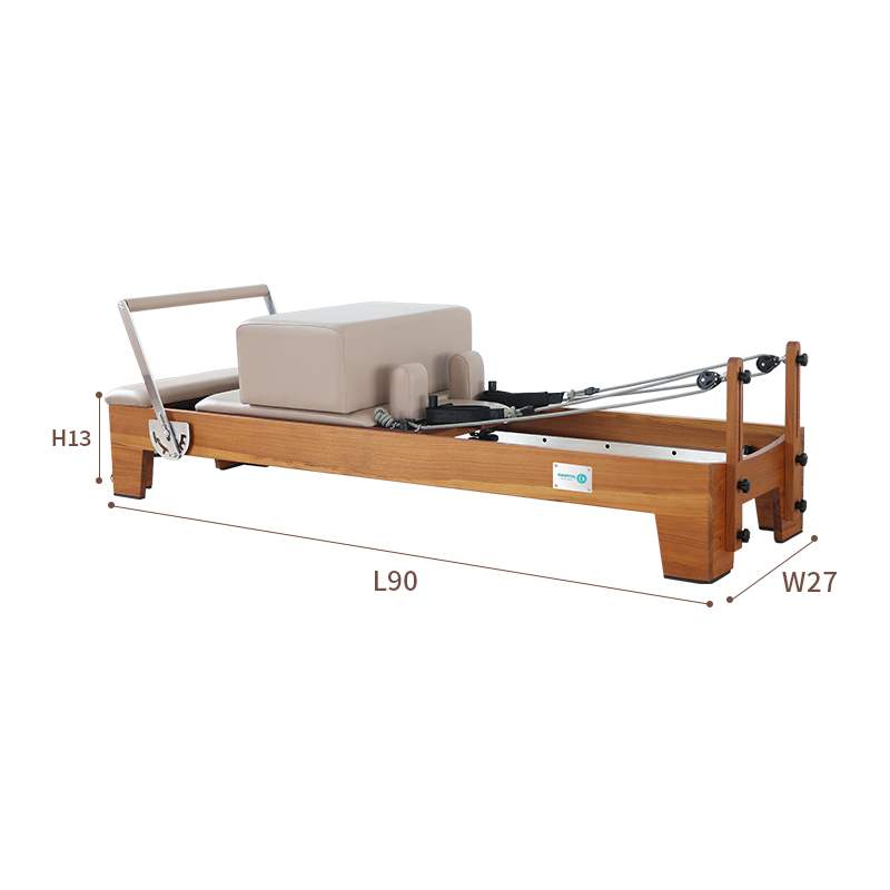 Premium Quality Pilates Reformer Teak wood Cowhide Leather（H199）