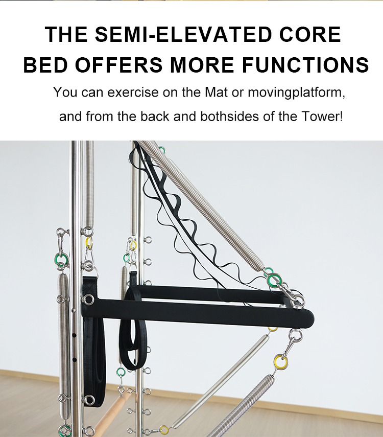 Pilates Reformer with Semi-elevated Half Tower（B80）