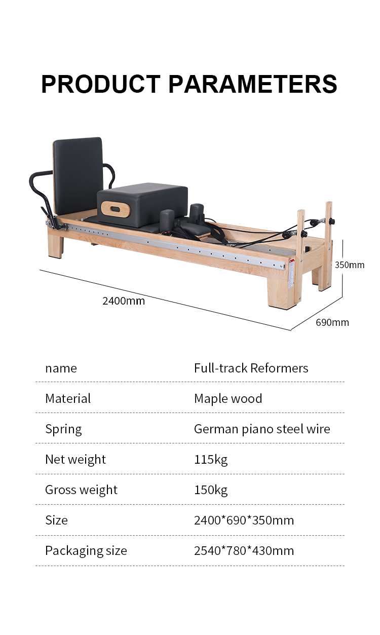 High quality Pilates Reformer Machine Stunning Maple wood frame（Q90）
