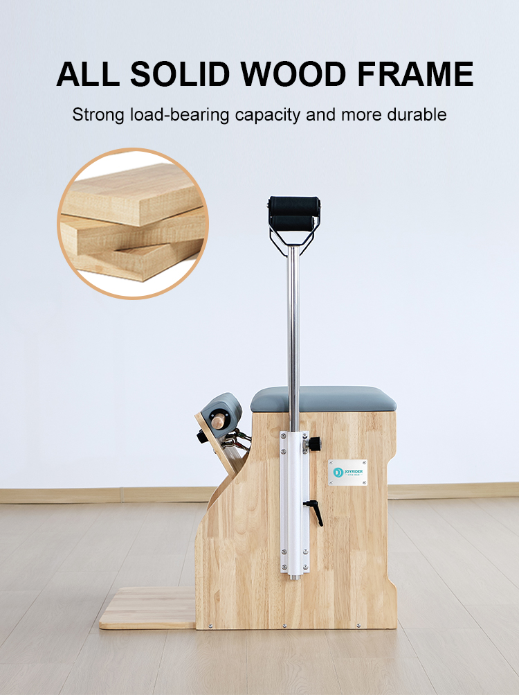 Joyrieder Pilates Stability Chair - Rubber Wood, Cat Scratch Cloth | Premium Quality (W60)