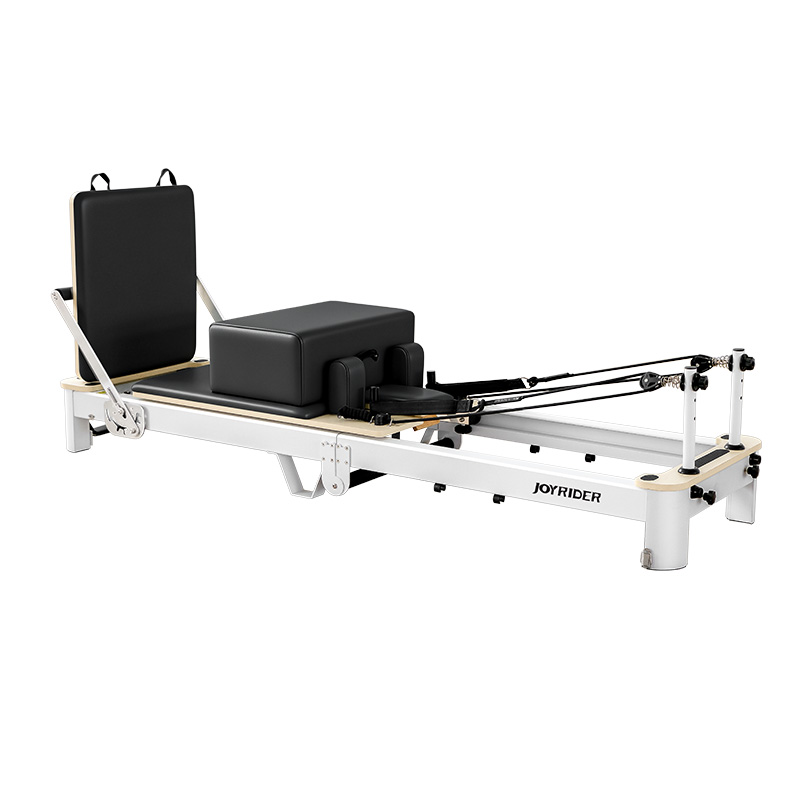 JOYRIDER Pilates Reformer Machine - Foldable Home & Studio Aluminum Frame with German Piano Wire Springs & Jump Board, (H78)