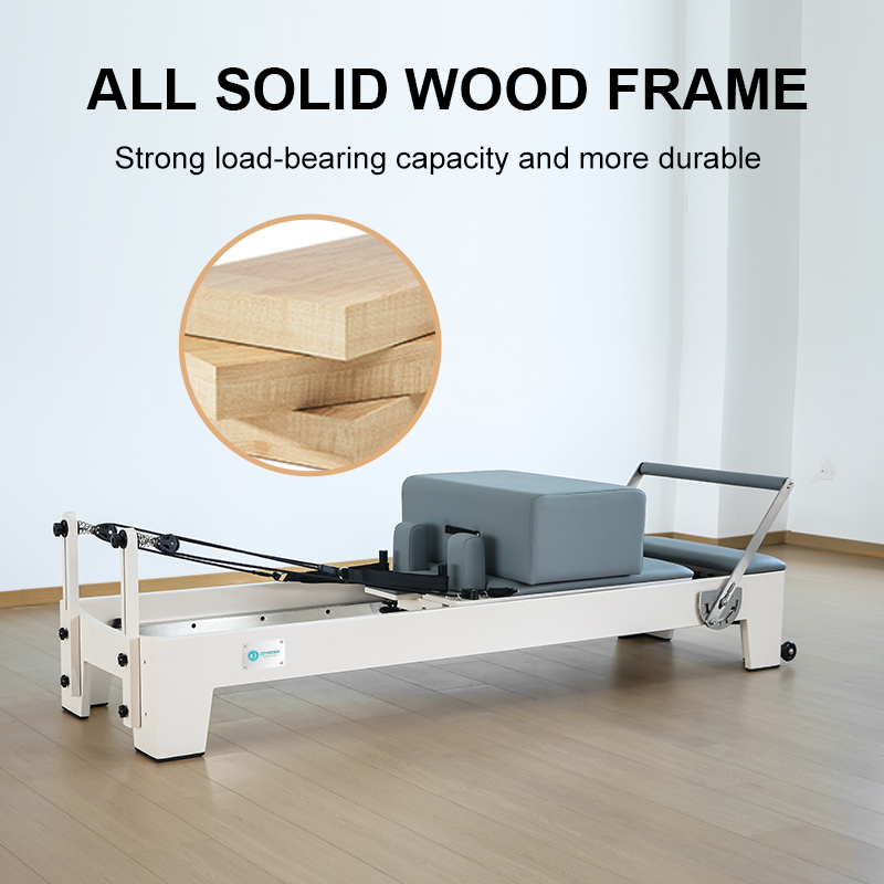 Pilates Reformer Stunning Rubber wood frame（H63）