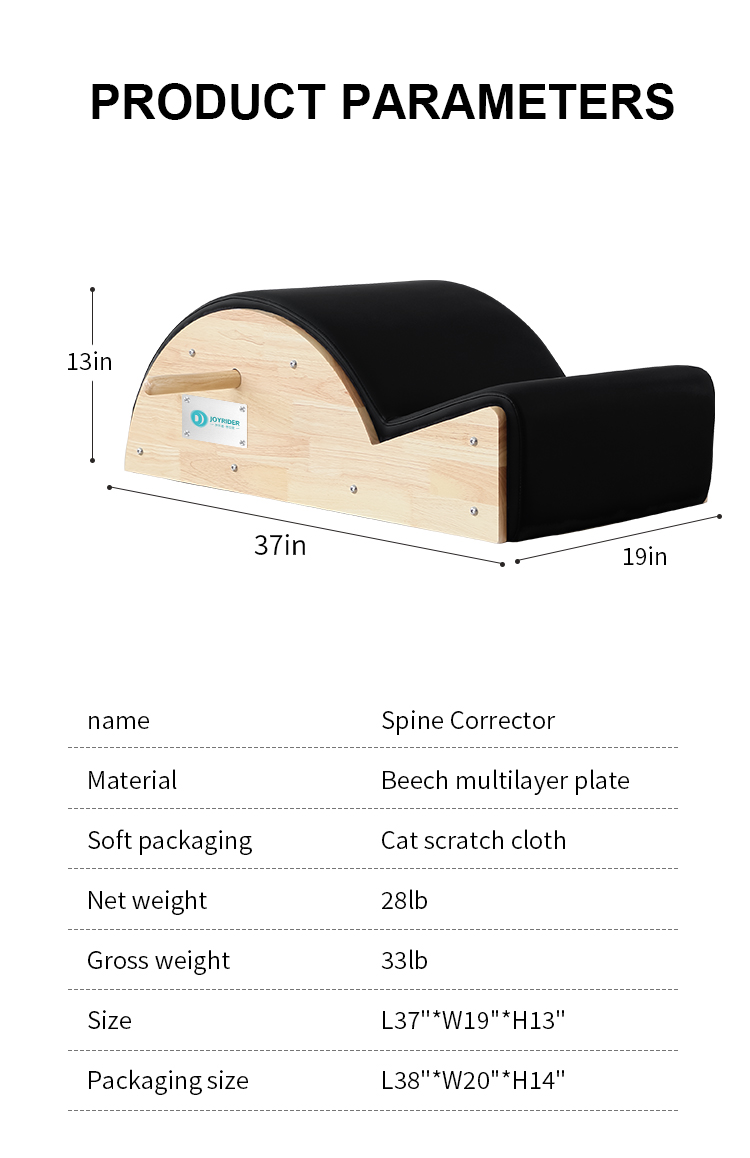 Joyrider Pilates Spine Corrector - Rubber wood Frame | Optimal Spinal Support (J60)