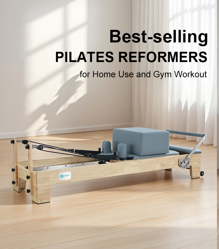 Joyrider Studio Pilates Reformer - Professional Wood Reformer with German Springs & Jump Board (H60)
