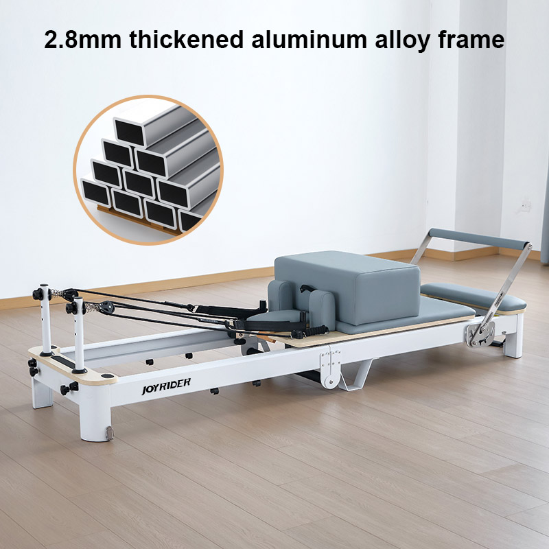 JOYRIDER Pilates Reformer Machine - Foldable Home & Studio Aluminum Frame with German Piano Wire Springs & Jump Board, (H78)
