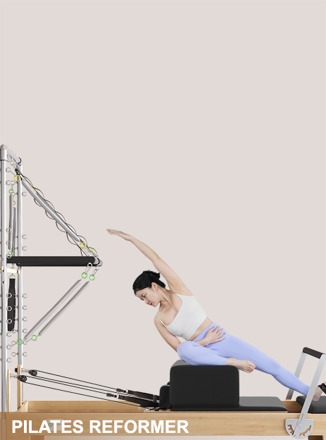 Pilates Reformer Semi-Elevated Half Tower | Professional-Grade Home Studio Equipment  (B60)