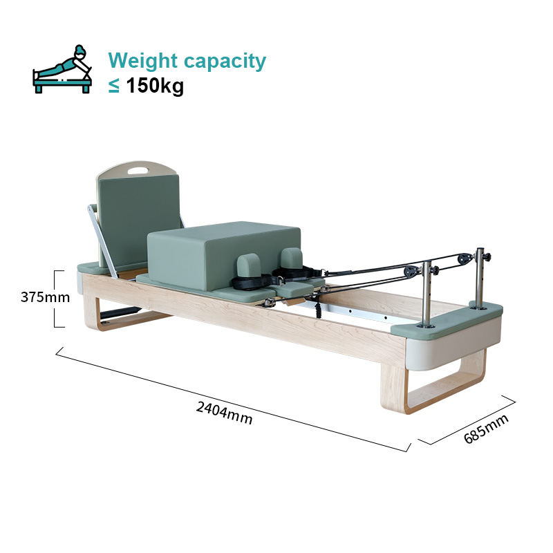 JOYRIDER H108 Maple Wood Pilates Reformer with Eco Silicone Leather Upholstery
