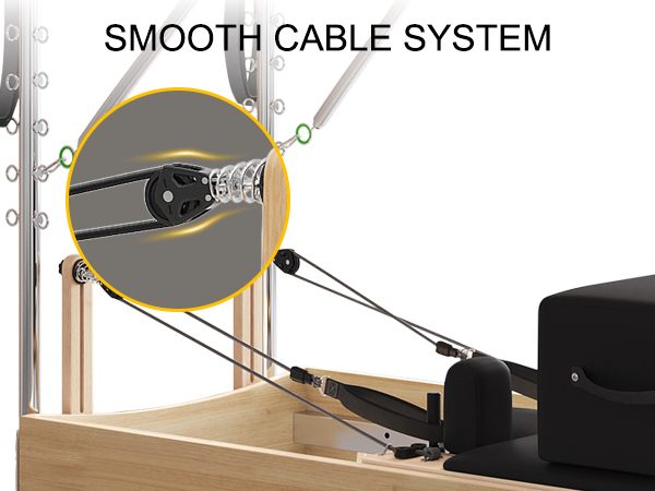 Pilates Reformer Semi-Elevated Half Tower | Professional-Grade Home Studio Equipment  (B60)
