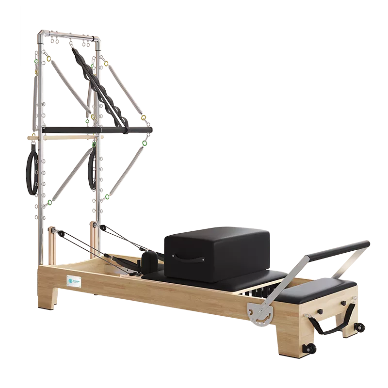 Pilates Reformer Semi-Elevated Half Tower | Professional-Grade Home Studio Equipment  (B60)